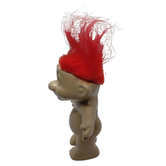 Vintage Russ Berrie Ceramic Troll Doll Figure Small 4 in Plus Hair - Picture 3 of 5